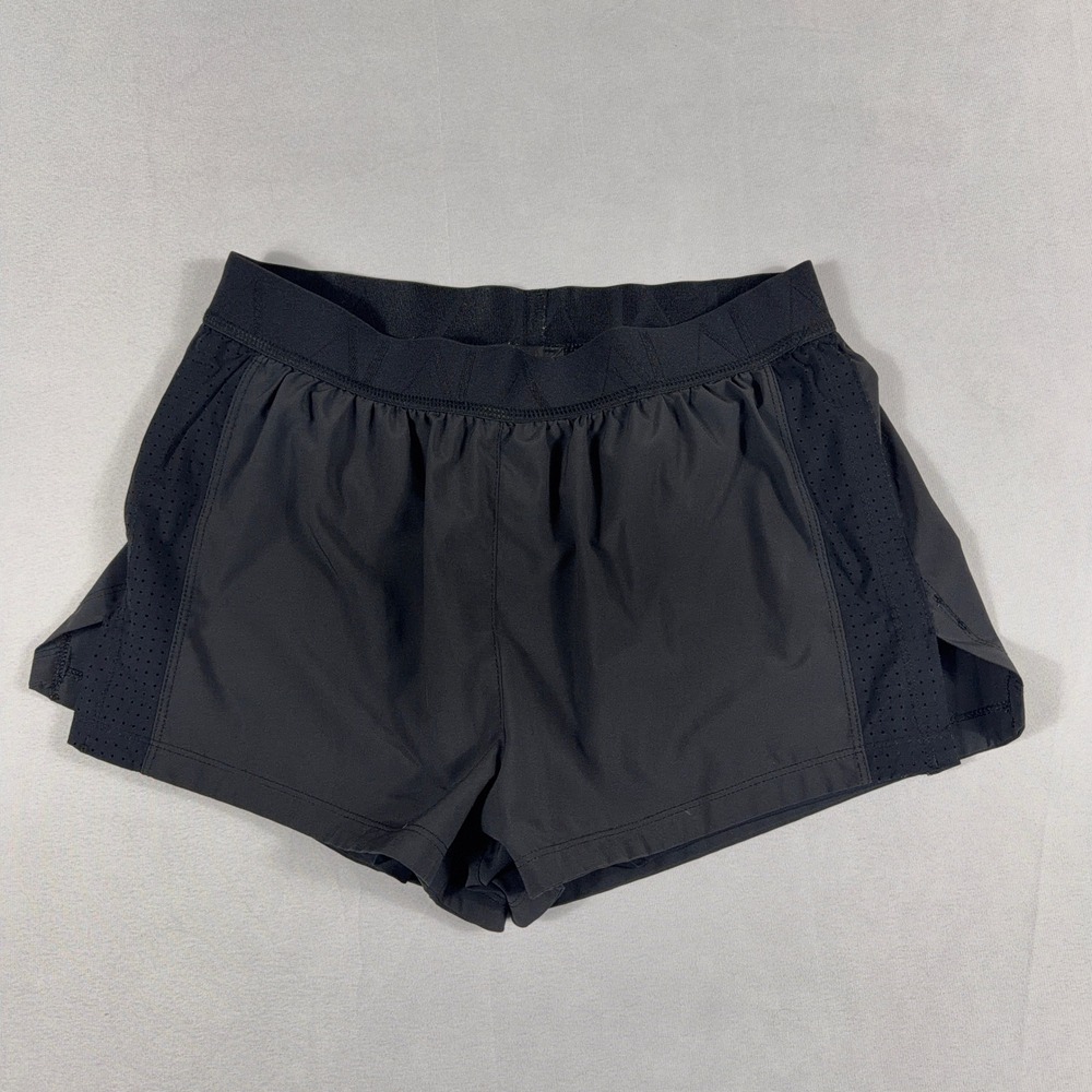 Alala Running Shorts Mesh Panel Athletic Gym Training Black Women Size M
